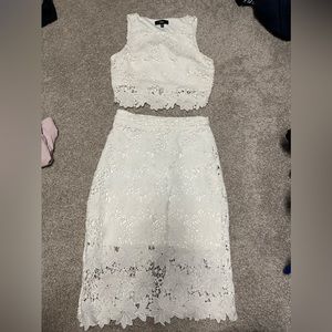 Lulu white lace 2 piece set